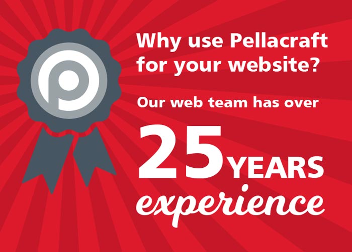 Why use Pellacraft for your website? Our web team has over 25 years experience.